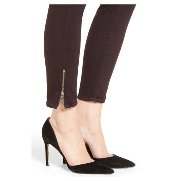 Paige Transcend Verdugo Ankle Zip Skinny Jeans Color Deep Vineyard Size … - Picture 6 of 9